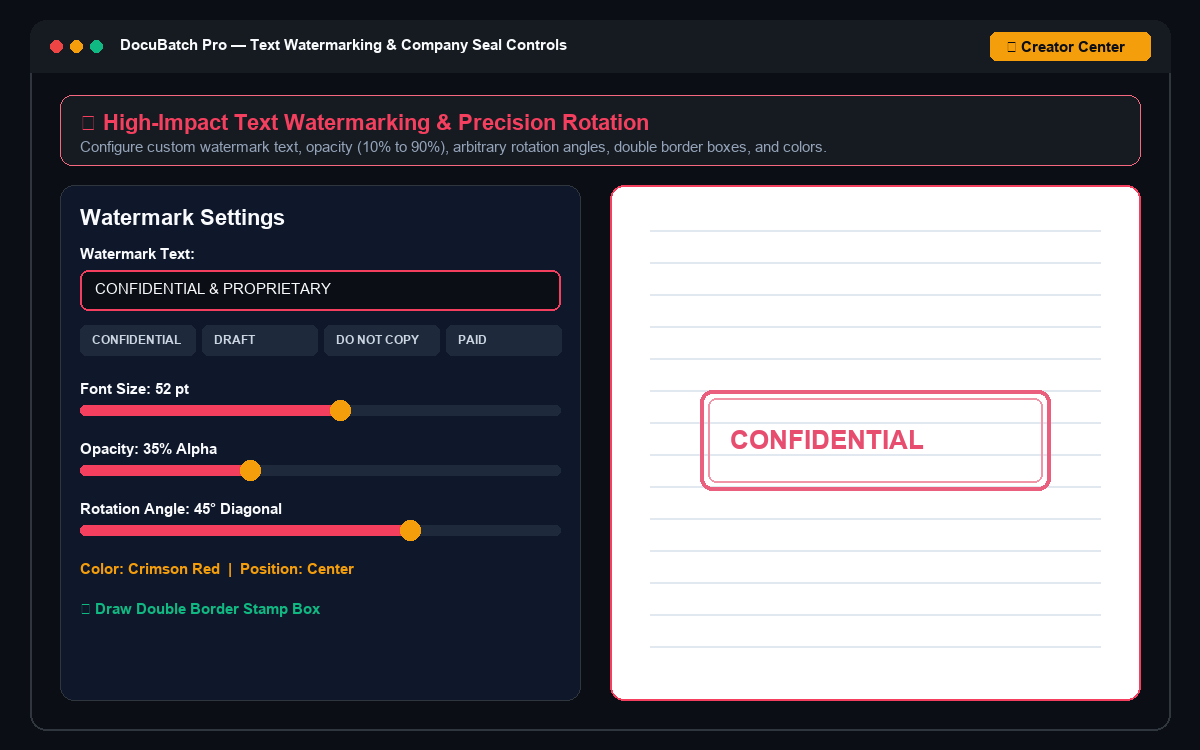 Text Watermarking and Logo Stamp Controls