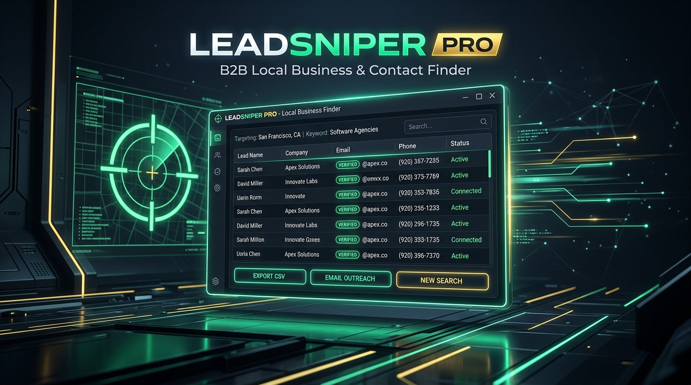 LeadSniper Pro — Local B2B Business & Contact Finder v2.11