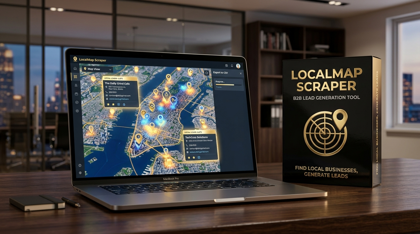 LocalMap Scraper Pro — Google Maps & B2B Local Business Lead Harvester for Windows