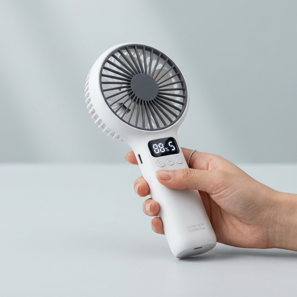 Portable Turbo Mini Fan Digital Display