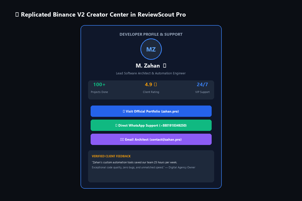 Creator Center Dialog